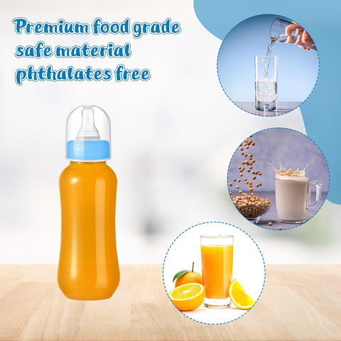 Norme 9.5 oz Plastic Bottles Chug Shower Game Party Favors for Baby Shower Decorations Gender Reveal Gifts(Blue,24 Pcs)