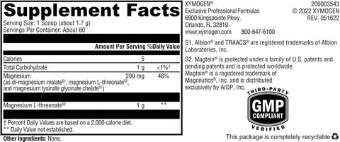 XYMOGEN OptiMag Neuro, Unflavored, 3.6 Oz