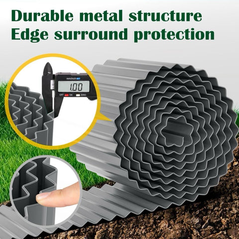 LAVEVE Corrugated Metal Garden Edging 6" x 20Ft, Landscape Edging Border