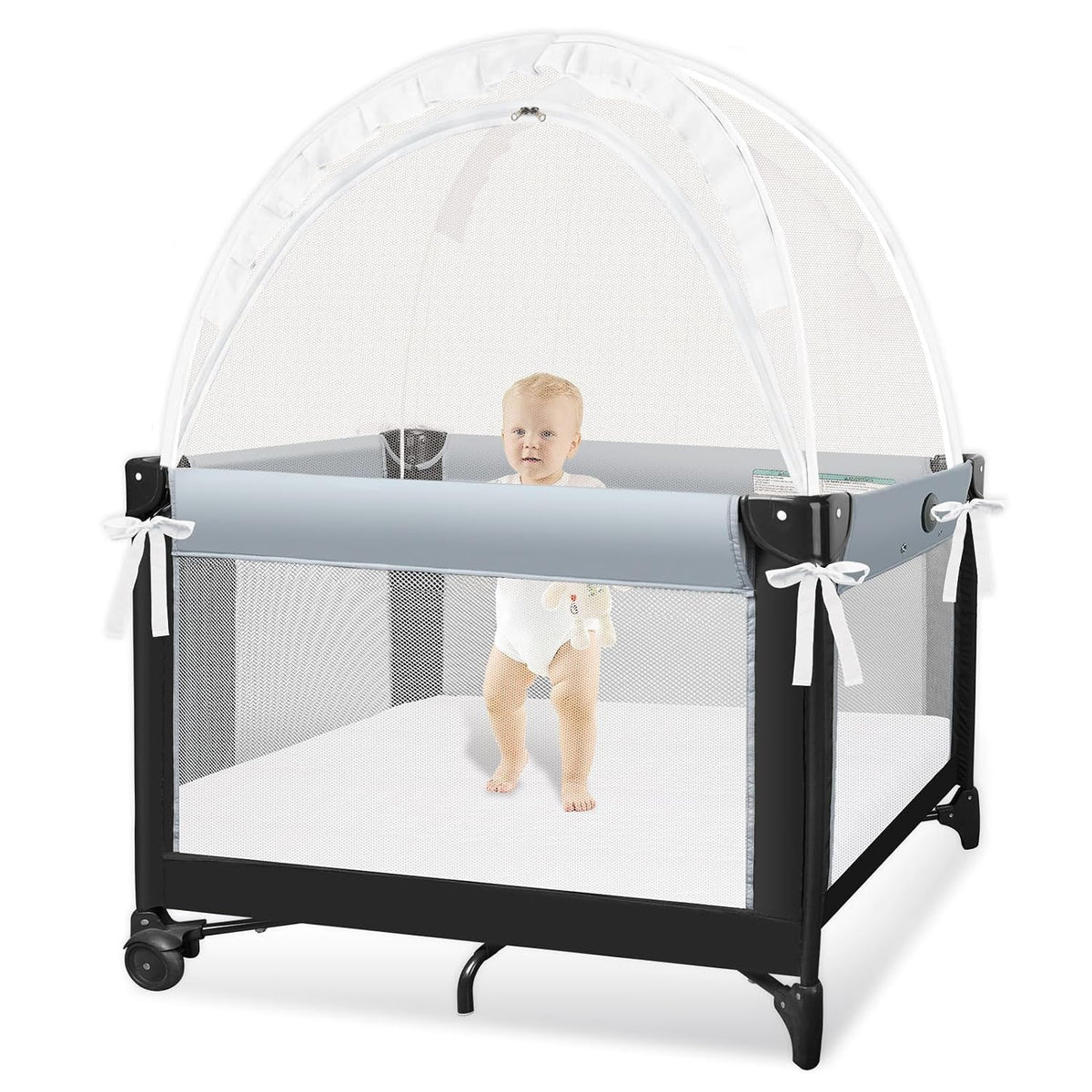 Pack N Play Tent - Mini Crib Tent to Keep Baby from Climbing Out