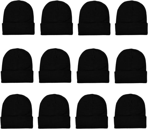 Gelante Unisex Beanie Cap Knitted Warm Solid Color and Multi-Color Multi-Packs