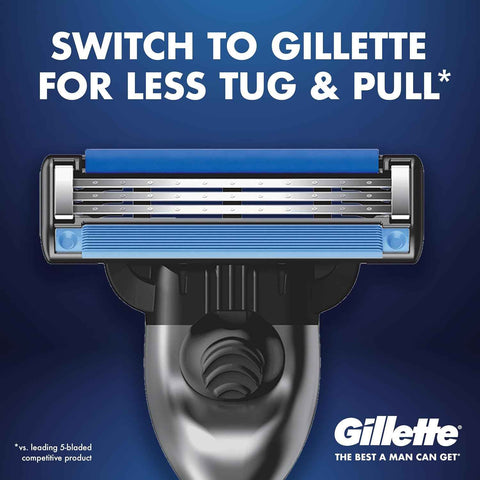 Gillette Mach3 Shaving Razor for Men, Razor Handle, 12 Blade Refills