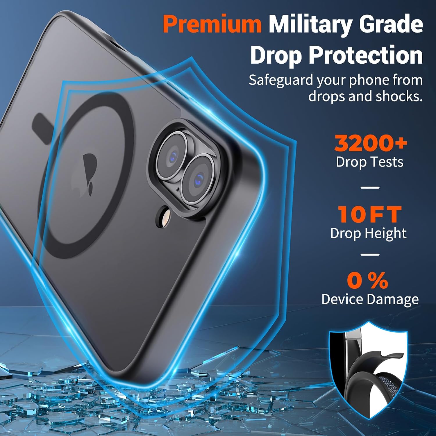 SUPFINE Magnetic for iPhone 16 Case Black