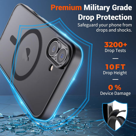 SUPFINE Magnetic for iPhone 16 Case Black