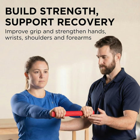 THERABAND FlexBar Resistance Bar, Physical Therapy, Flex, Elbow, Wrist, Red