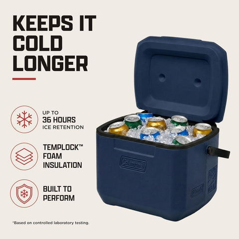 Coleman Chiller 9/16/30/48/60qt Cooler with Ice Retention, Leak Resistant, Great for Camping, Concerts, Sports, and More