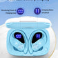 Bluetooth Headphones Wireless Earbuds 80hrs Playtime Wireless Charging Case Digital Display Sports Ear buds with Earhook Premium Deep Bass IPX7 Waterproof Over-Ear Earphones for TV Phone Laptop Blue