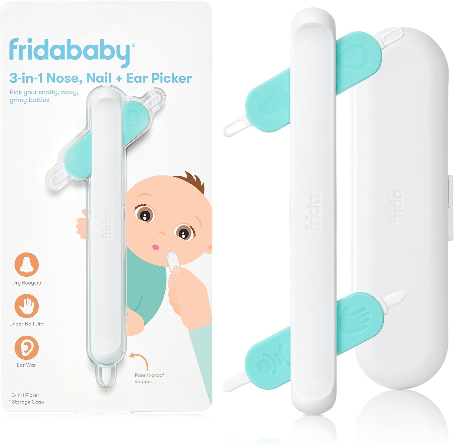Frida Baby 3-in-1 Nose, Nail + Ear Picker for Baby Grooming