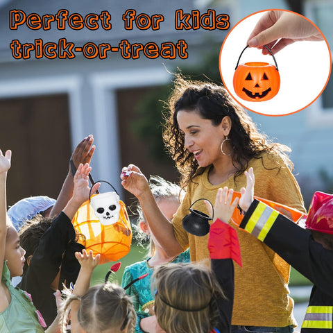 Haawooky 14 Pieces Halloween Candy Bucket,Mini Halloween Candy Holder