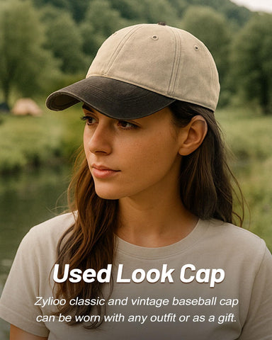 Zylioo XXL Baseball Cap for Big Heads Men Women, Washed Denim Dad Hat