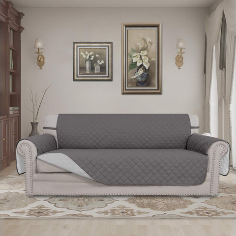 Easy-Going Reversible Couch Cover, 3 Cushion Sofa, X-Large, Gray/Light Gray