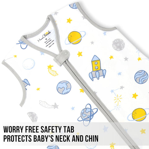 Organic Cotton Toddler Sleep Sack with Feet 1.0 TOG Wearable Blanket 1-Pack