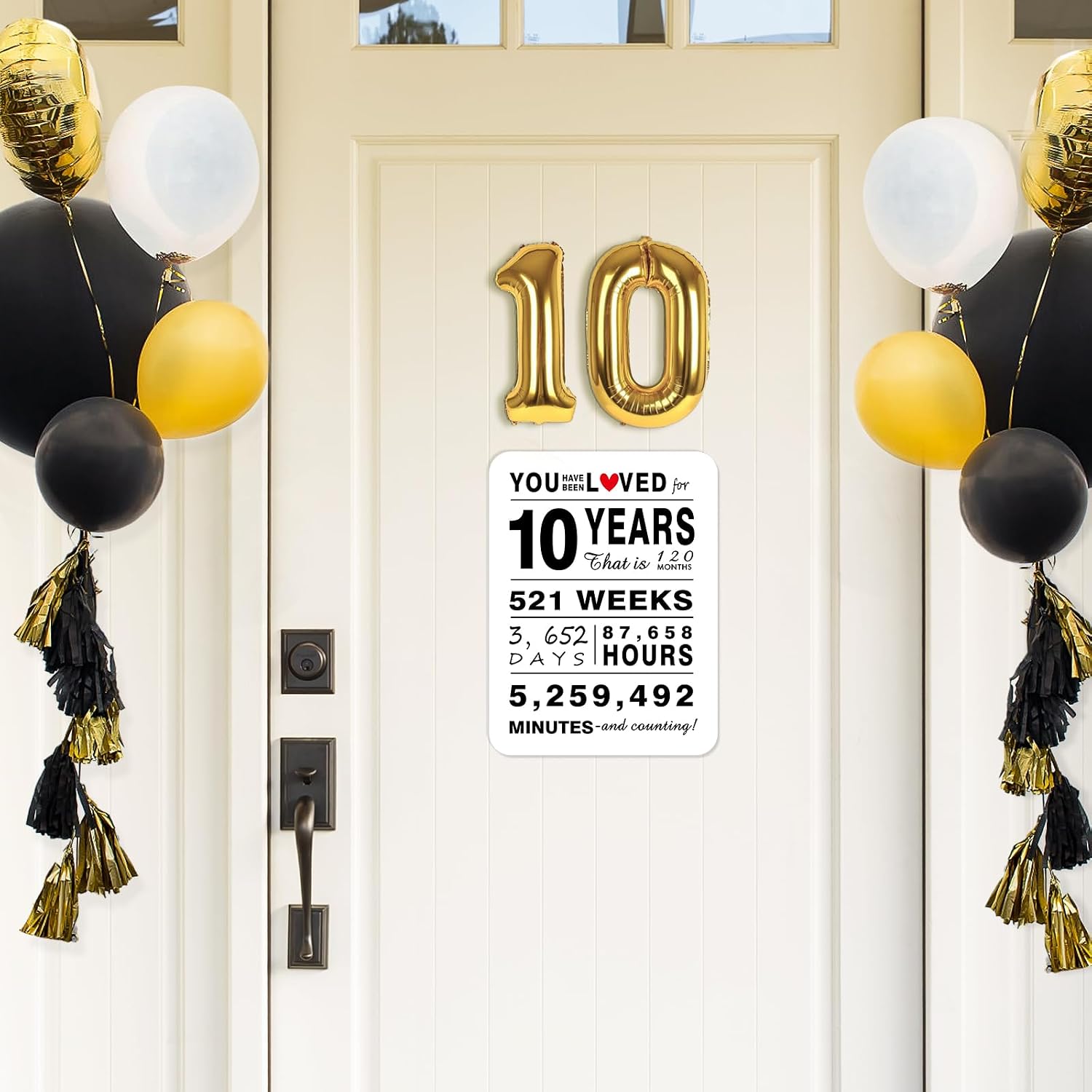 WERNNSAI 10th Birthday Party Decorations, 9PCS Wall Funny Signs, Teenagers