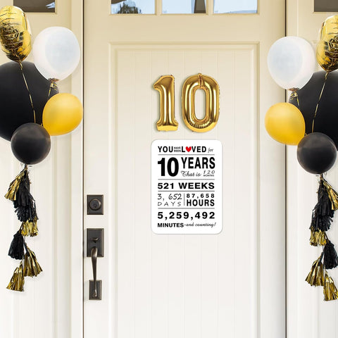 WERNNSAI 10th Birthday Party Decorations, 9PCS Wall Funny Signs, Teenagers