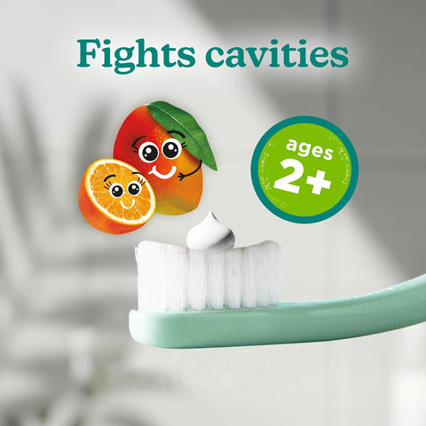 Tom's of Maine Natural Kids Fluoride Toothpaste, Orange Mango, 3Pk, 5.1 oz