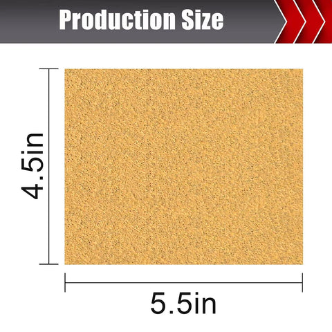 BOSHCRAFT 50 Pcs 1/4 Sheet Sand Paper 5.5" x 4.5" – 80/150/320/400 Grit 8 Sheets Each, 120/220 Grit 9 Sheets Each, Premium Aluminum Oxide Sandpaper Assortment for Wood Metal Automotive Palm Sanders