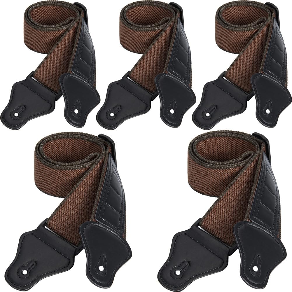 WOGOD Guitar Strap -5 Pack Acoustic Electric Bass Guitar Straps