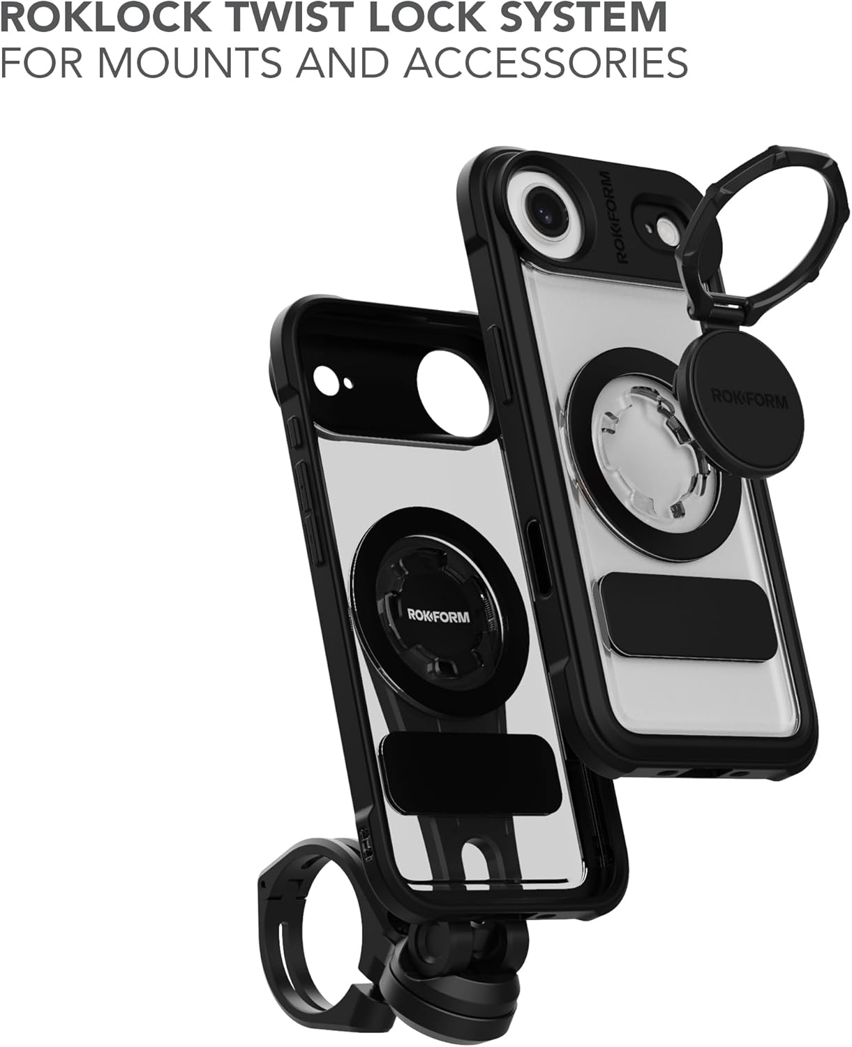 Rokform Crystal Case for iPhone 17 Air, Magnetic + RokLock (Clear)