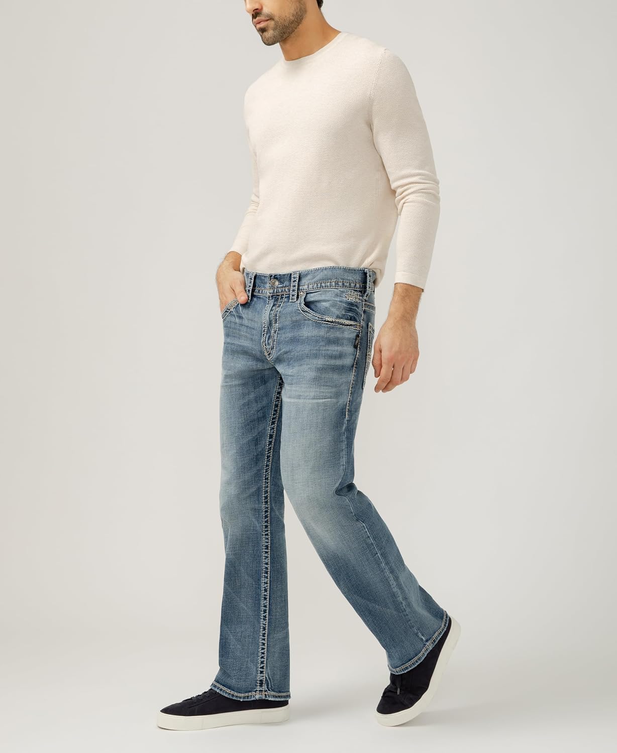Silver Jeans Co. Men's Zac Relaxed Fit Straight Leg Jean - Legacy