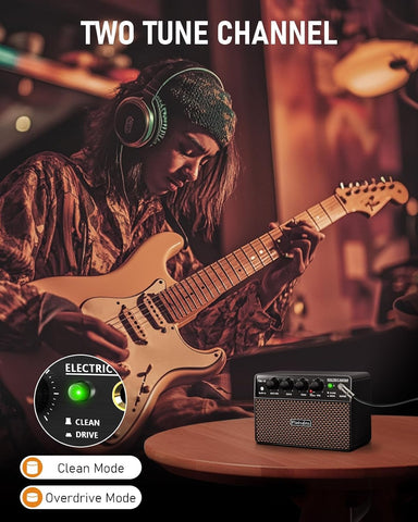 10W Mini Guitar Amp,Rechargeable Electric Guitar Amplifier