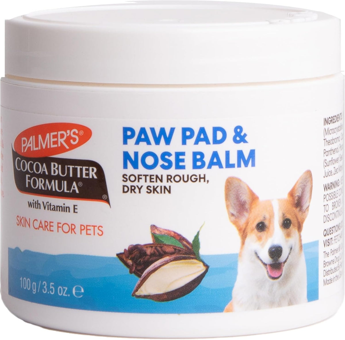 Palmers for Pets Cocoa Butter Paw Pad and Nose Balm for Dogs, 3.5 Oz
