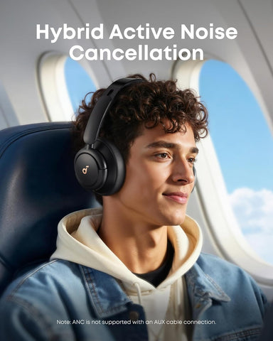 Soundcore by Anker Q30 Hybrid Active Noise Cancelling Headphones, Black