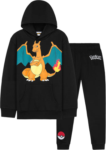 Pokemon Tracksuit Set Boys, Teens, 2 Pc Hoodie Joggers, Anime Hoodie Sweatpants Kids Clothes Teen Apparel, Gifts for Boys