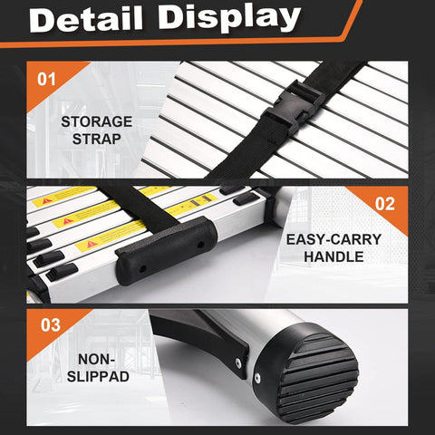 SocTone Telescoping Ladder, Stabilizers, Extension Ladder(10.5FT Standard)