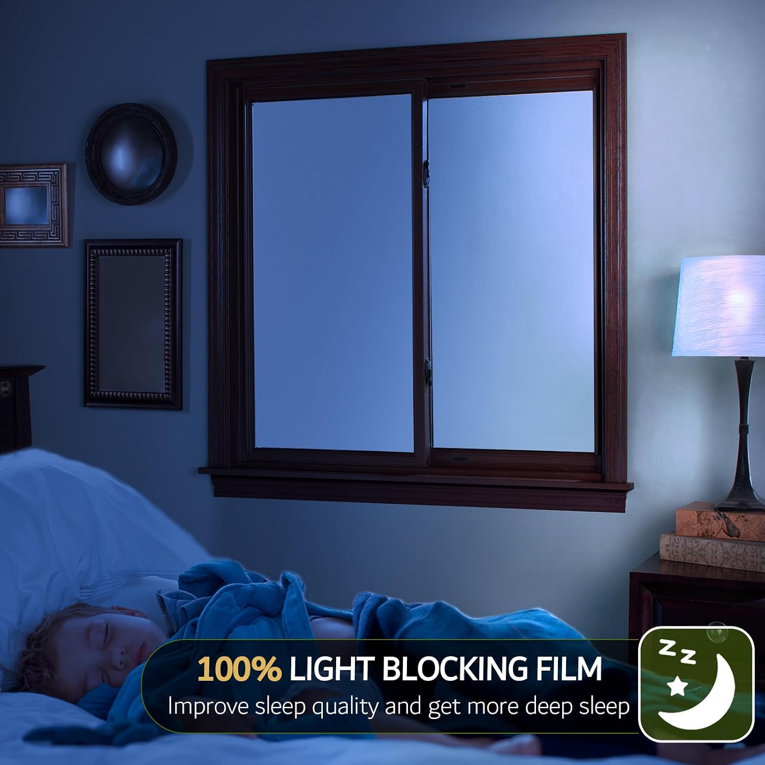 VELIMAX White Blackout Window Film, 100% Light Blocking Window Cover, Opaque Window Cling Vinyl, Privacy Film for Glass Windows, Sun Blocking Window Films Non Adhesive, 23.6in x 78.7in