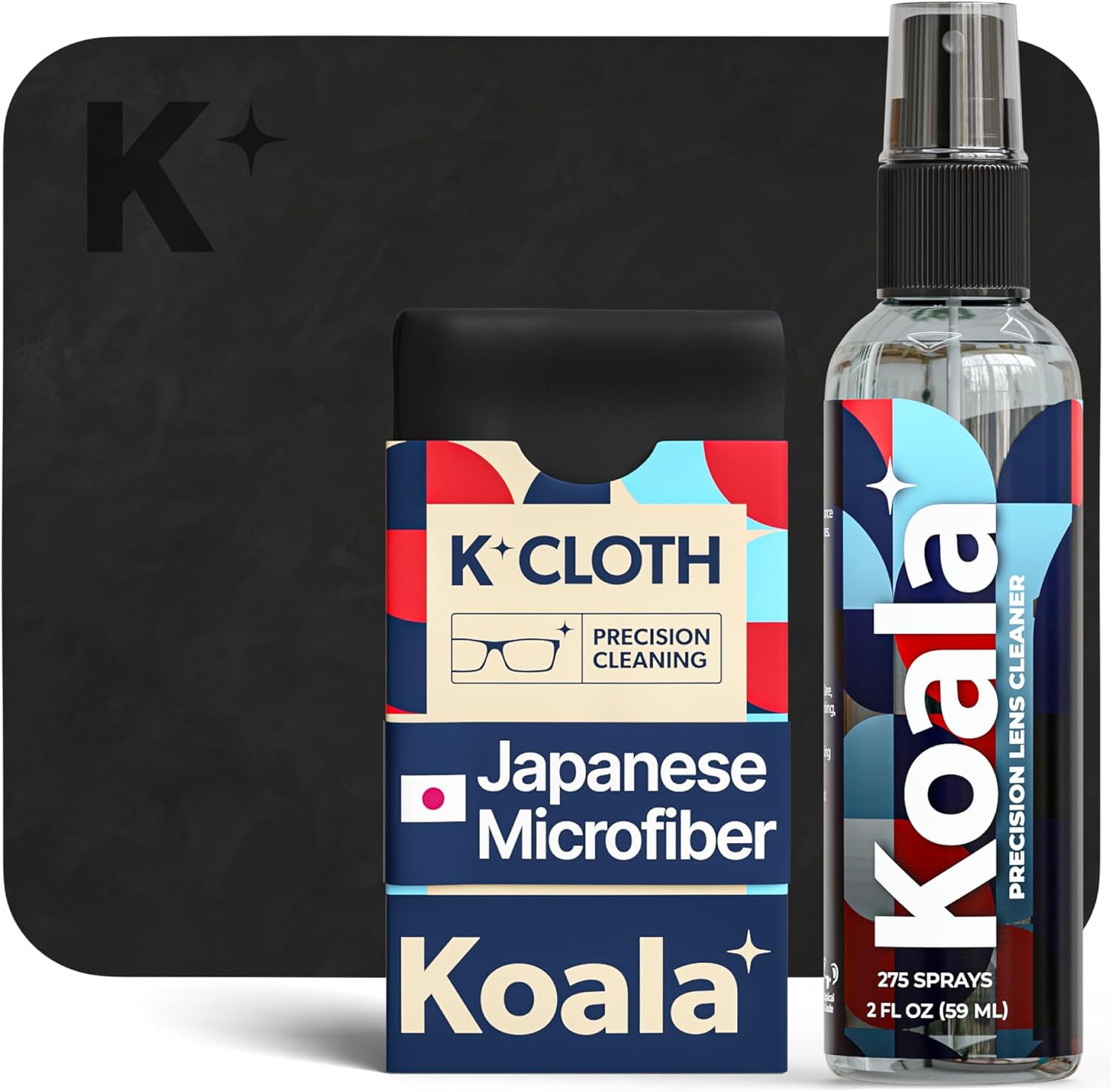 Koala Eyeglass Lens Cleaner Spray Kit | Japanese Microfiber (2 Piece Set)