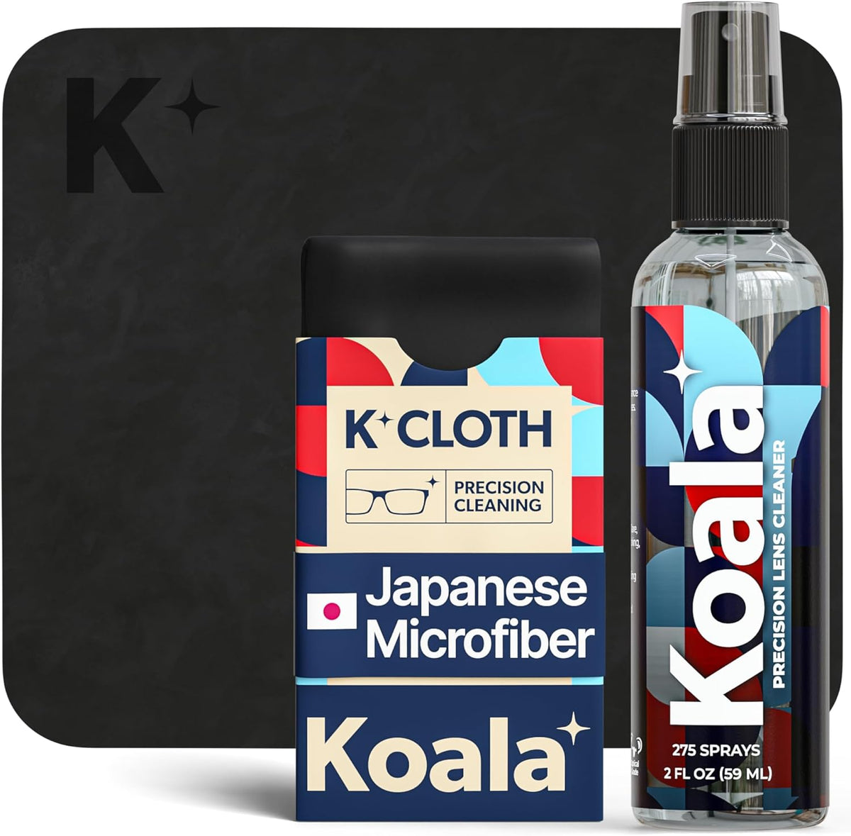 Koala Eyeglass Lens Cleaner Spray Kit | Japanese Microfiber (2 Piece Set)