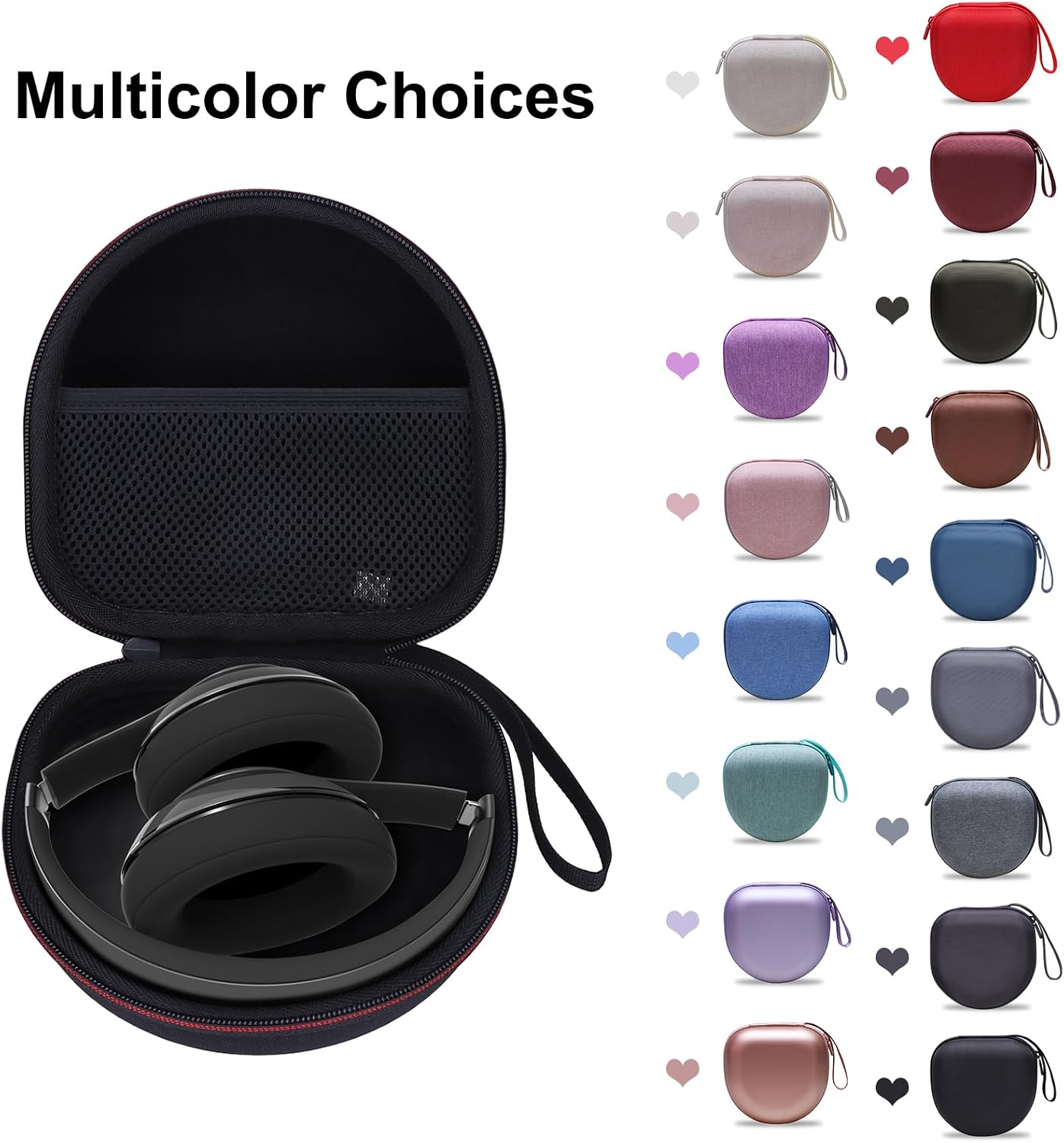 Headphone Headset Case for Folding Headphone, Deep Purple