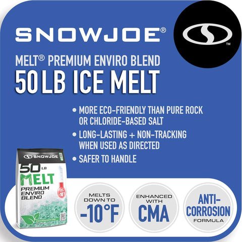 Snow Joe Ice & Snow Melt for Driveway, Concrete & Sidewalk, Melt-2-Go, 50-Pound Bag, Boxed