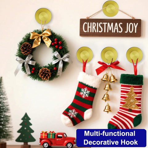 Bntuk Suction Cup Wreath Hanger, Wreath Hanger for Glass Front Door Window