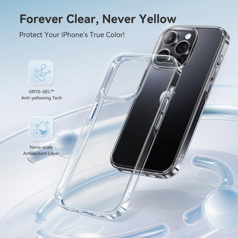CASEKOO for iPhone 15 Pro Max Case, Crystal Clear, Never Yellow Technology
