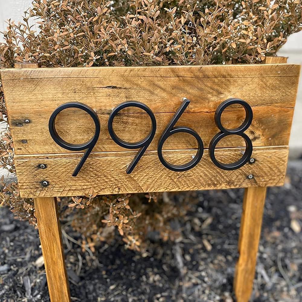 5" Stainless Steel Floating House Number, Metal Modern House Numbers (0)