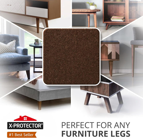 X-PROTECTOR Felt Furniture Pads - 32 PCS 1 1/2" Floor Protectors for Chair