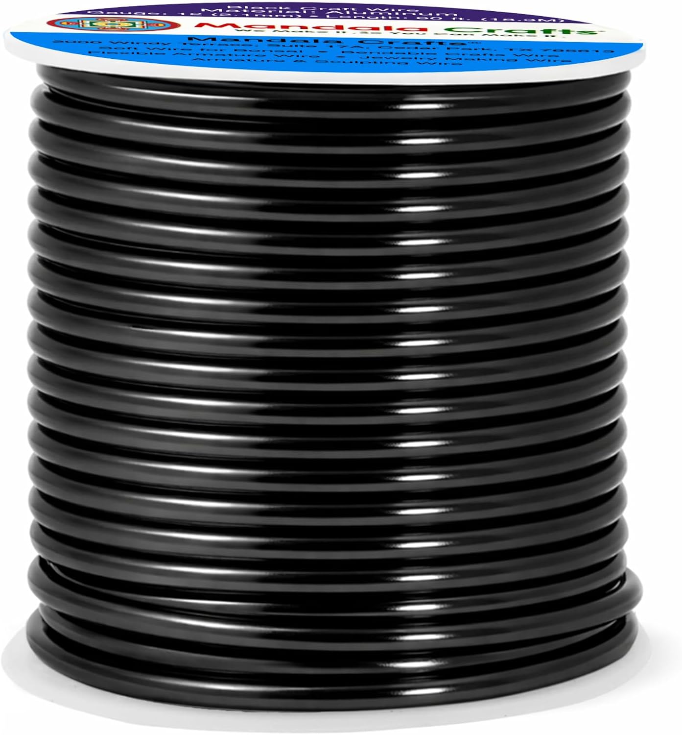 Mandala Crafts 12 Gauge Black Anodized Aluminum Craft Wire, 60 FT