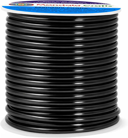 Mandala Crafts 12 Gauge Black Anodized Aluminum Craft Wire, 60 FT