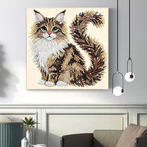 Cat Special Shape Diamond Art Kits For Adults Beginner,Diamond Dot Art Kits