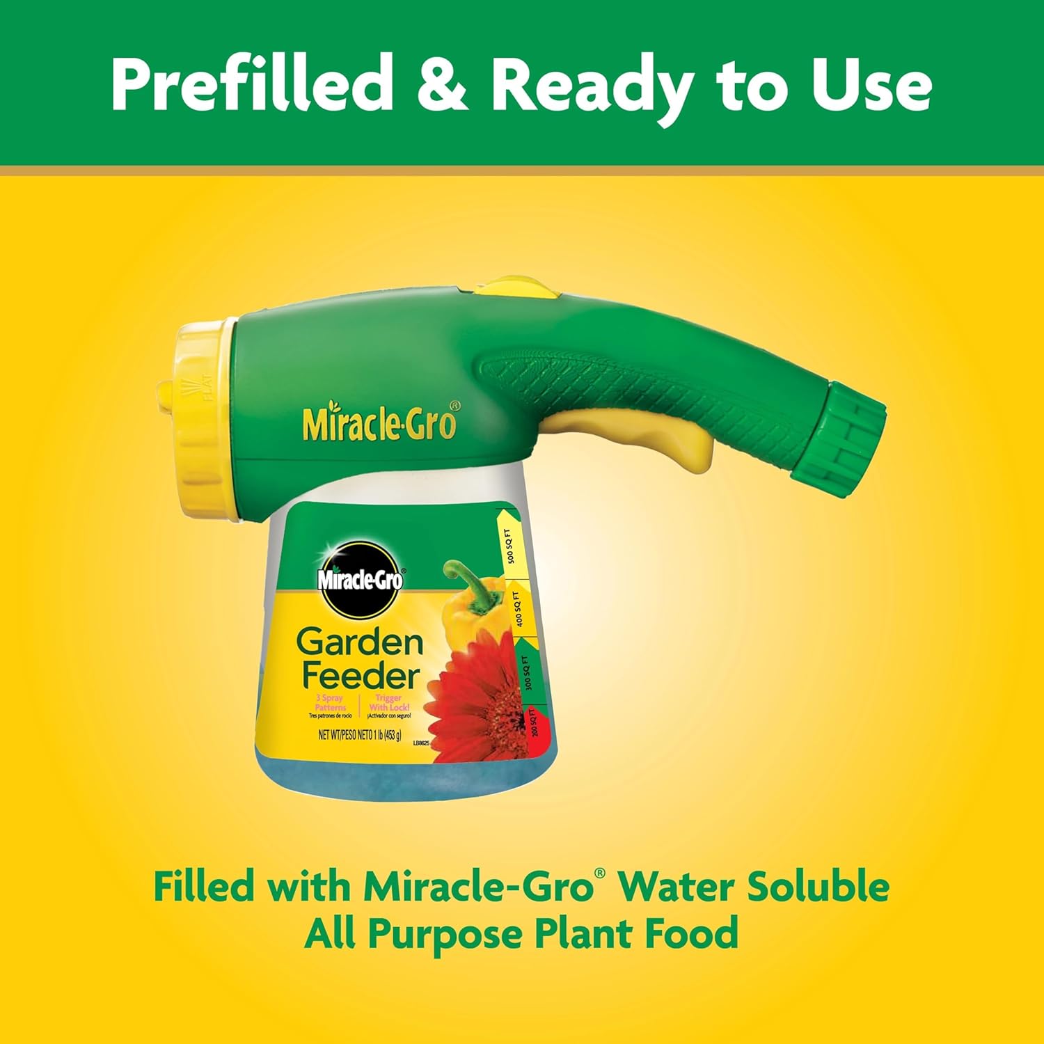 Miracle-Gro Garden Feeder with Water Soluble All Purpose Plant Food, 1 lb.
