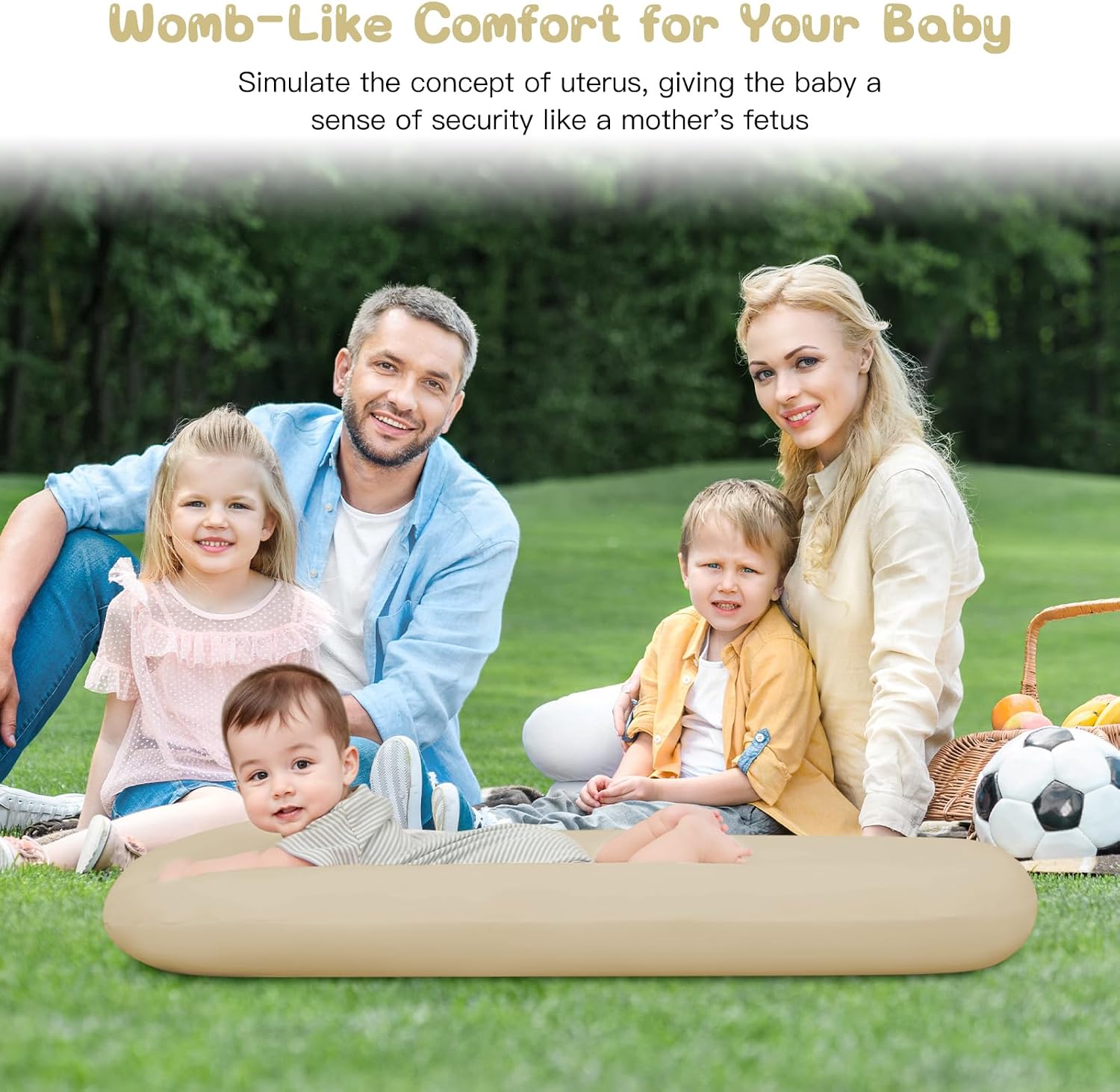 Baby Lounger for Newborn 0-24 Months Soft Cotton Infants Support Cushion