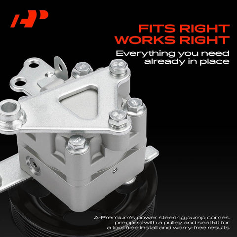 A-Premium Power Steering Pump, with Pulley & Bracket
