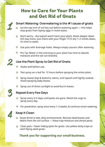 Kate's Garden Plant Spray for Insects & Getting Rid of Gnats (16oz)