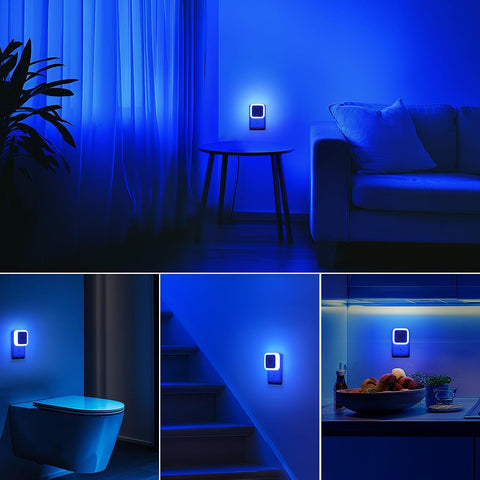 Sujeet Night Light, Night Lights Plug into Wall 8-Pack, Nightlight Plug in Night Light, Dusk to Dawn Night Lamp Led (Blue)