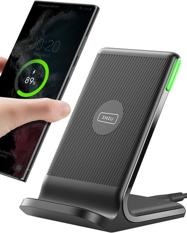 INIU Wireless Charger, 15W Fast Wireless Charging Phone Station with LED