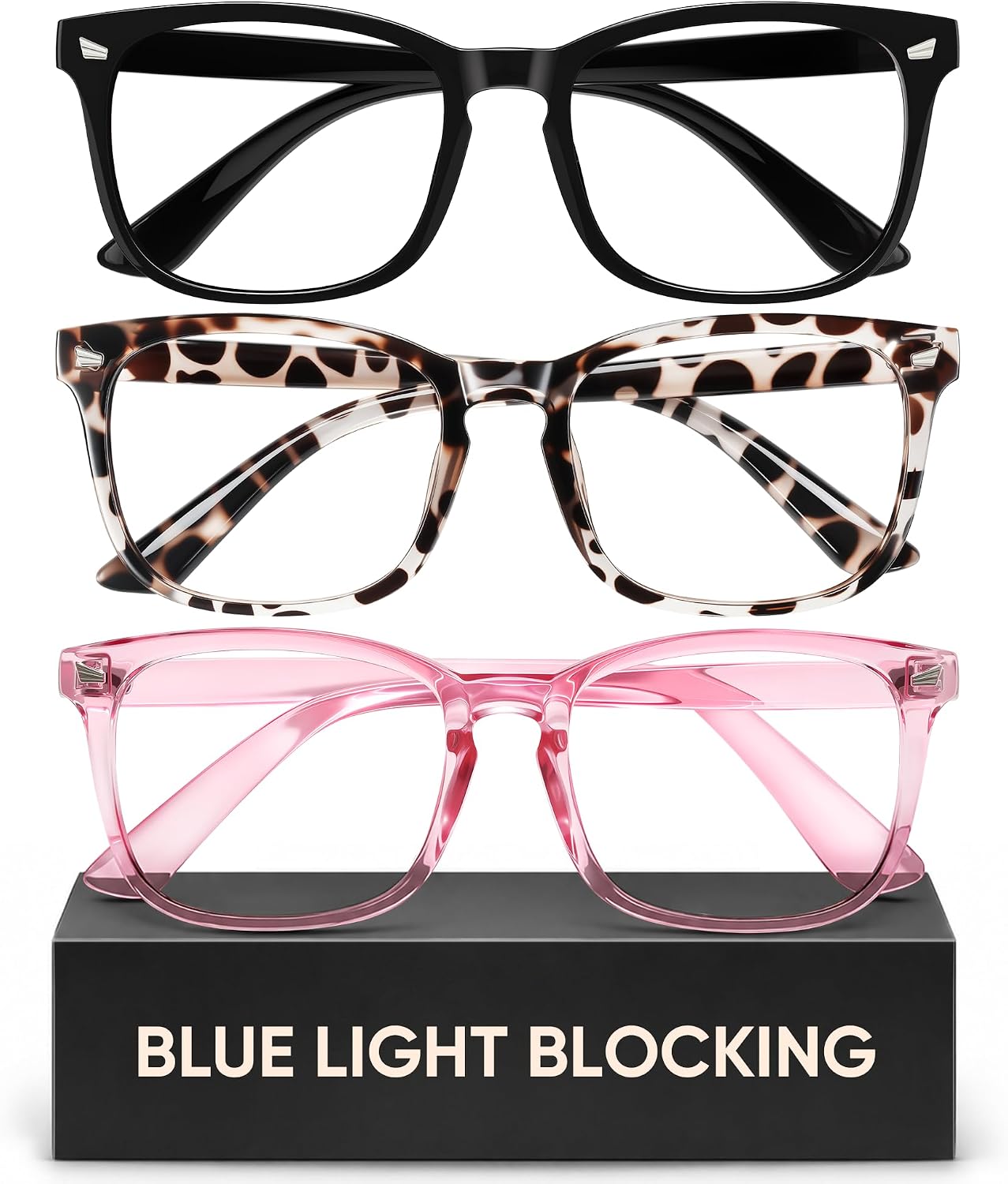Blue Light Glasses for Woman Fashion Square Frame Computer Glasses for Blue Light Blocking