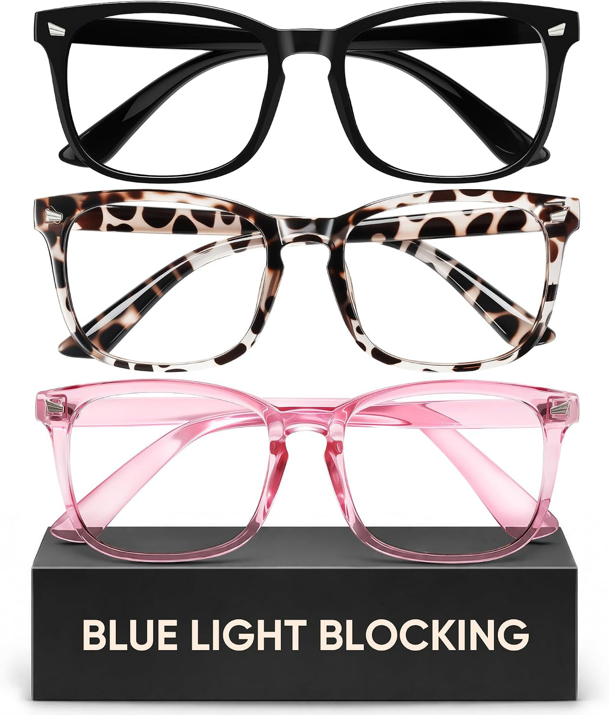 Blue Light Glasses for Woman Fashion Square Frame Computer Glasses for Blue Light Blocking