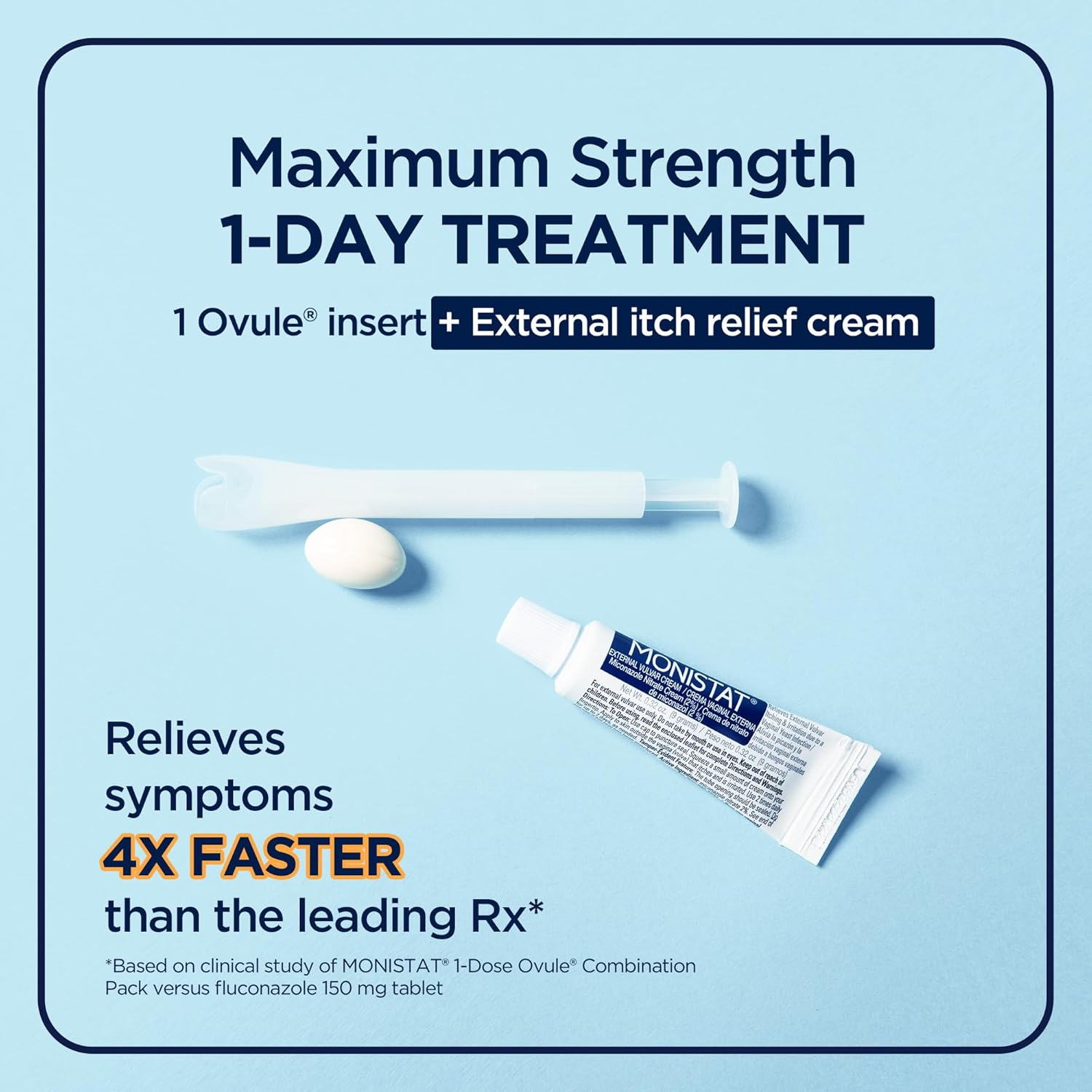 Monistat 1-Day Yeast Infection Treatment, Miconazole Ovule Insert + Cream