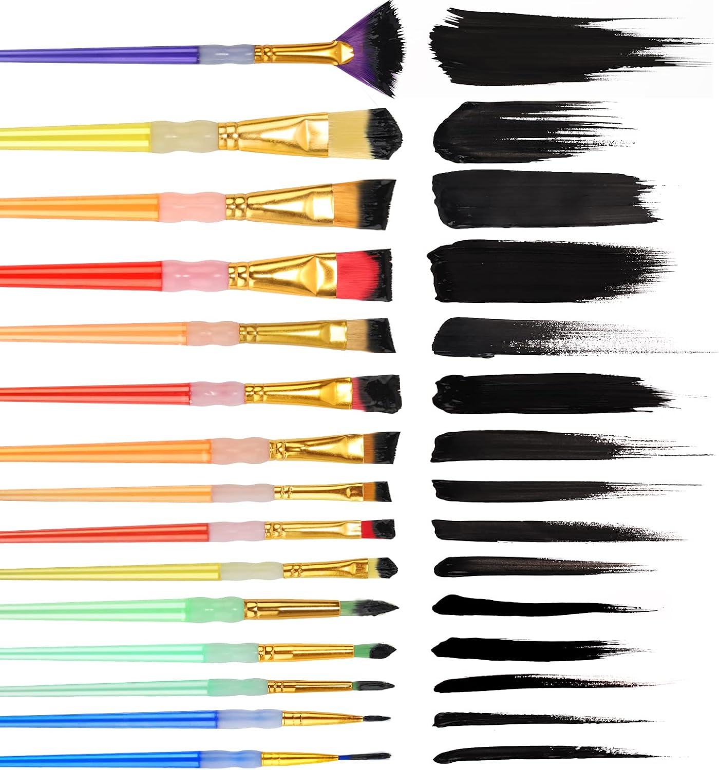 15Pcs Paint Brushes Value Pack